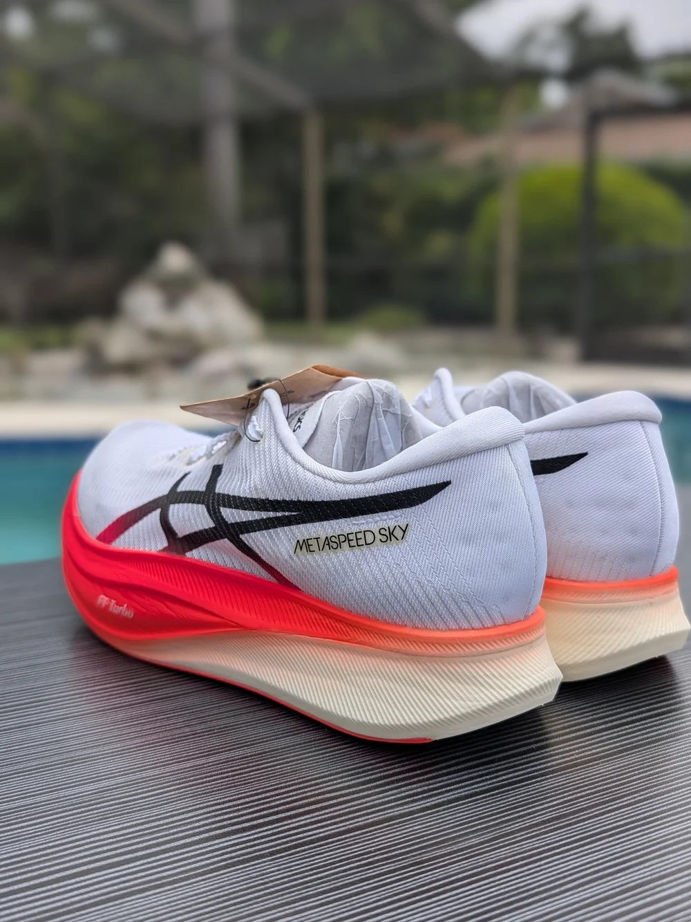 ASICS Metaspeed Sky+ White Performance Red Size Men's 7.5 / Women's 9 - Picture 4 of 14